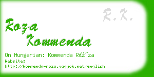 roza kommenda business card